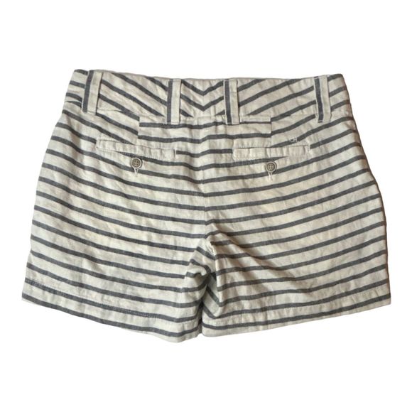 Tommy Hilfiger Linen Cotton Striped Shorts Women’s Size 4 Pockets Preppy - Picture 12 of 15
